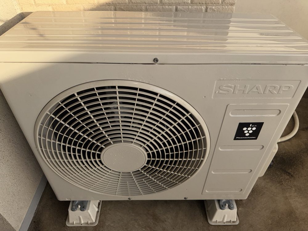 洗浄後の室外機